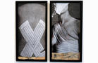 Monika Weiss 'Bandages' (Body & War Series) 2013. Diptych, Collage 21 x 11 inches each panel